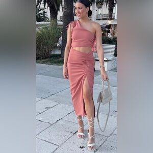 Zara Draped Asymmetric Dress . New With Tags.